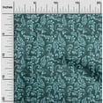 thumbnail image 2 of oneOone Cotton Cambric Teal Green Fabric Asian Baroque Dress Material Fabric Print Fabric By The Yard 42 Inch Wide, 2 of 4