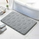thumbnail image 4 of Alfombrilla de baño para inodoro con forro polar, absorbente de agua y antideslizante. Alfombrilla de baño con textura para separar zonas húmedas y secas. Alfombra suave y absorbente para el suelo, 4 of 6