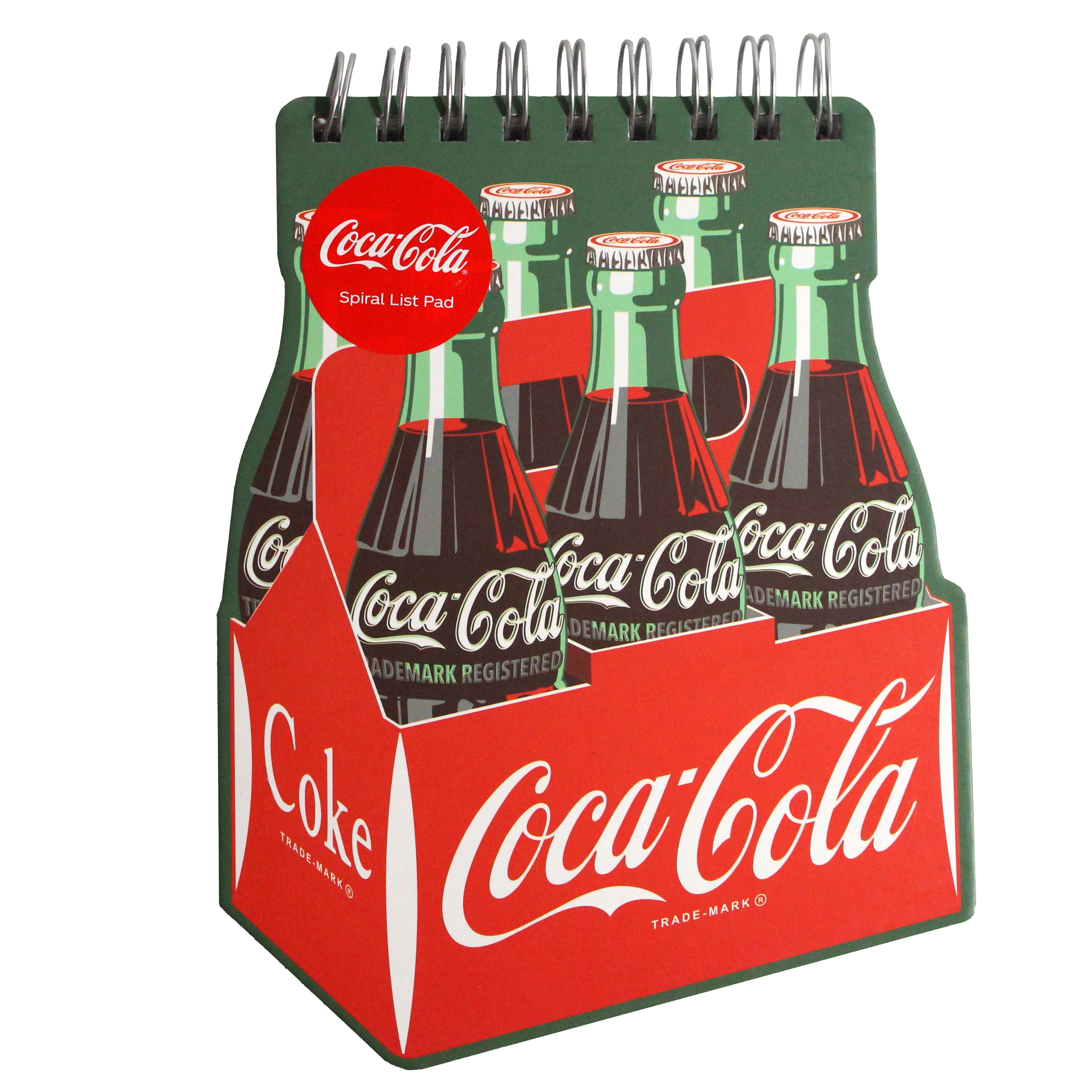 Coca-Cola Classic Stationery Collection Set, Red and Green, Spiral Journal, Magnetic List Pad, Pocket Notepad, Die-Cut Notepad with Foil Detail, Collector's Gift Set