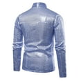 thumbnail image 4 of JXMVOJ Mens Sequin Coat Suit Jacket Party Show Tux Dress Coat Hatless Casual Loose Coat, 4 of 4