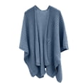 thumbnail image 2 of QQAMB Women's Elegant Shawl Wrap - Cross Front Poncho Cape - Wrap Topper Knitted Cardigans Sweater Shawls, 2 of 5