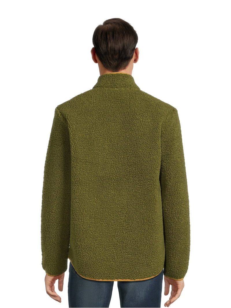 George men's Full Zip Faux Sherpa Jacket - Walmart.com