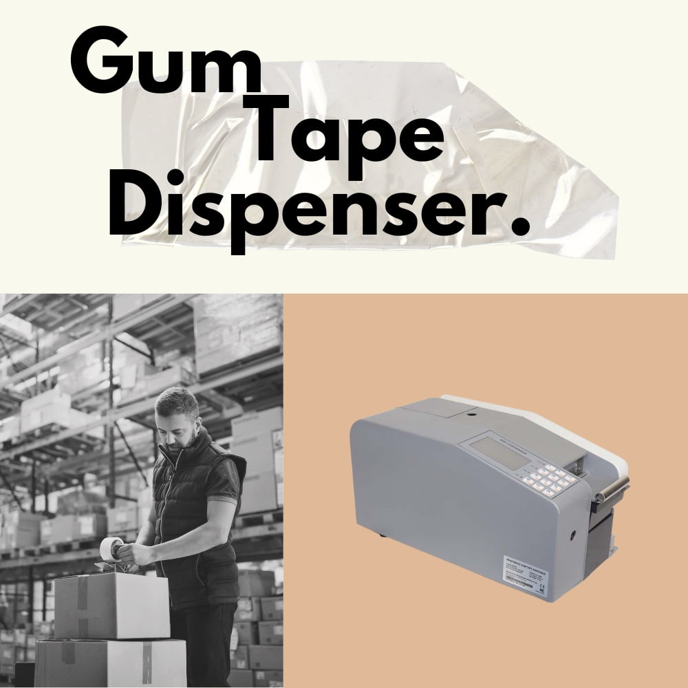MMBM Manual Water-Activated Tape Dispenser, Commercial Kraft Gum Tape Sealer, Box Sealing Dispenser, 2 Piece