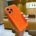 thumbnail image 3 of Glitter Case for iPhone 15 Pro Max 6.7" 2023, Cute Bling Slim Sparkle Protective, Shockproof Soft Silicone Phone Case for Women Girls (Orange), 3 of 14
