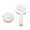 Pink, variant on White Foldable Handle Mirror With Led Light Usb Charging Port Compact For Travel And Purse