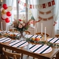 thumbnail image 5 of Pink Navy Blue Striped Round 13 Inch Placemats Set of 8, Farmhouse Stripe Art HeatResistant Non Slip Place Mats for Dining Table, Wipeable Braided Kitchen Table Mats for Housewarming, 5 of 9