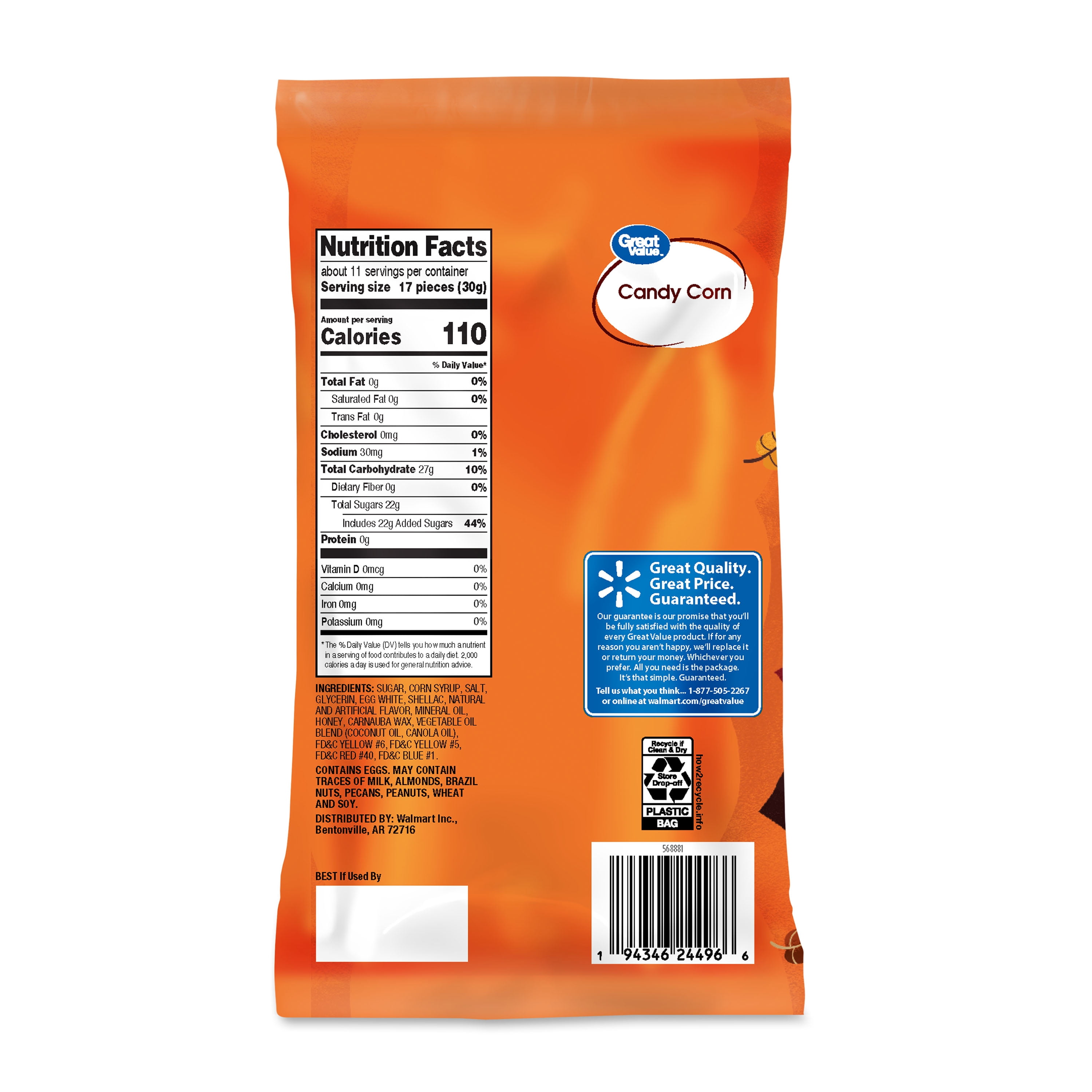 Great Value Classic Candy Corn, 12 oz Bag