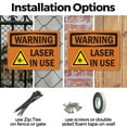 thumbnail image 3 of (2 Pack) Laser In Use OSHA Warning Sign 14 Inch X 10 Inch Plastic Sign, Weather Resistant, UV Protected for Workplace, Business, and Construction Site, Made in the USA, 3 of 8