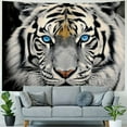 thumbnail image 4 of PRATYUS   White Tiger Tapestry Wall Hanging,Tiger Wall Art Tapestry Animal Tapestry Wall Hanging,Tiger Tapestry for Bedroom Kids Room Wall Decor 50x40inch, 4 of 6