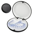 thumbnail image 1 of Retainer Case Round Retainer Container with Magnetic Closure Portable Orthodontic Denture Box Seal Textured Liner Multifunctional Mouth Guard Denture Holder Case for Braces Mouthguards (Black), 1 of 5
