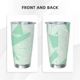thumbnail image 4 of 20oz Car Cup Three-Piece Set Of Single Silver Edge No Smell Easy To Carry Heat Preservation For Daily Car Sports Travel Lightseagreen Geometric Lines_4, 4 of 8