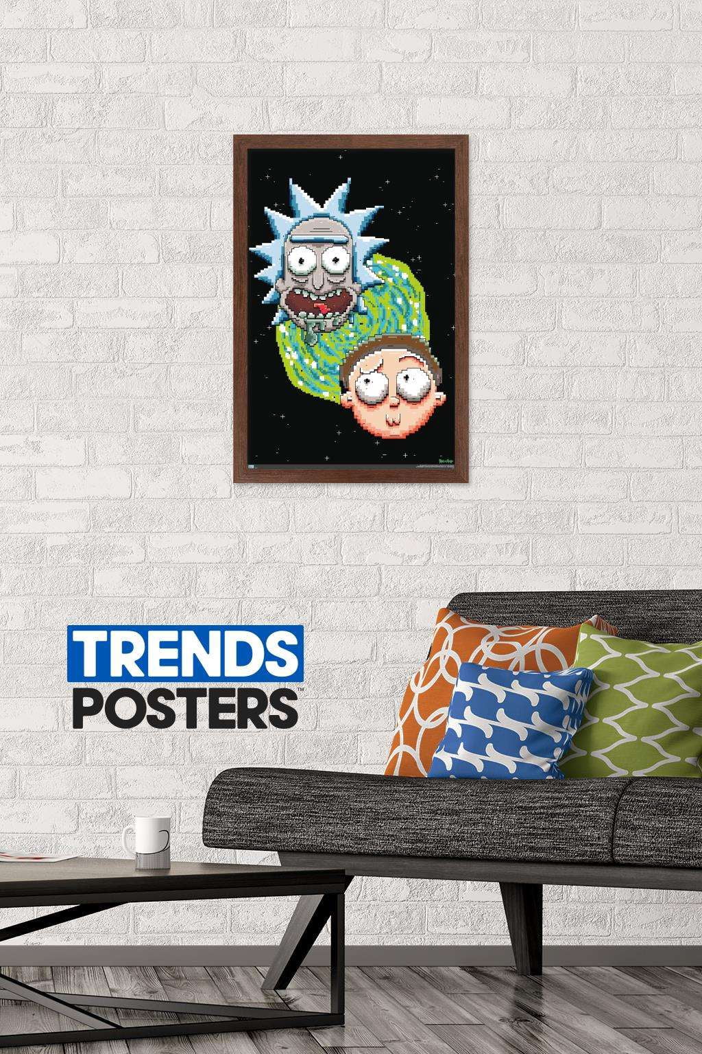 Rick And Morty - Video Game Wall Poster, 14.725" x 22.375", Framed
