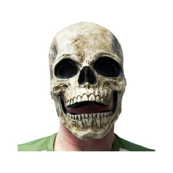 Latex Moving Mouth Skull Adult Costume Mask | One Size