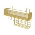 thumbnail image 2 of Estante de almacenamiento para baño, organizador de pared, moderno, de gran capacidad, ligero Oro, 2 of 9