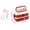 Watermelon Red, variant on Double Plastic Lunch Box, Large Capacity Bento Box Microwave Oven Safe, Lunch Box with Compartments, Portable Food Container for Work, Reusable