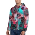 thumbnail image 3 of Fotbe Men's Hoodie with Psychedelic Hairless Cat Pattern - Kangaroo Pocket Pullover Hooded Sweatshirt, Perfect for Daily Wear, Travel, and Home-3X-Large, 3 of 7