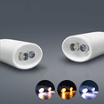 thumbnail image 2 of Lámpara de lectura LED para el cuello, recargable, con 4 LED, 3 modos de color y atenuación continua, ideal para bricolaje, tejido, reparaciones y camping (blanca)., 2 of 5