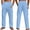 Light Blue, variant on Blmnix Cargo Pants Men Pants Baggy Cotton Pants Carpenter Pants Long Brown Low Rise Straight-Leg Men's Casual Pants,XXL