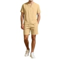 thumbnail image 2 of Ceisia Men's Solid Swim Trunksmen Waist Shorts Casual Home Suit Men Valentine'S Gifts Trunksmen Waist Shorts Casual Home Suit Sets Yellow XXL Gifts for Father, 2 of 8