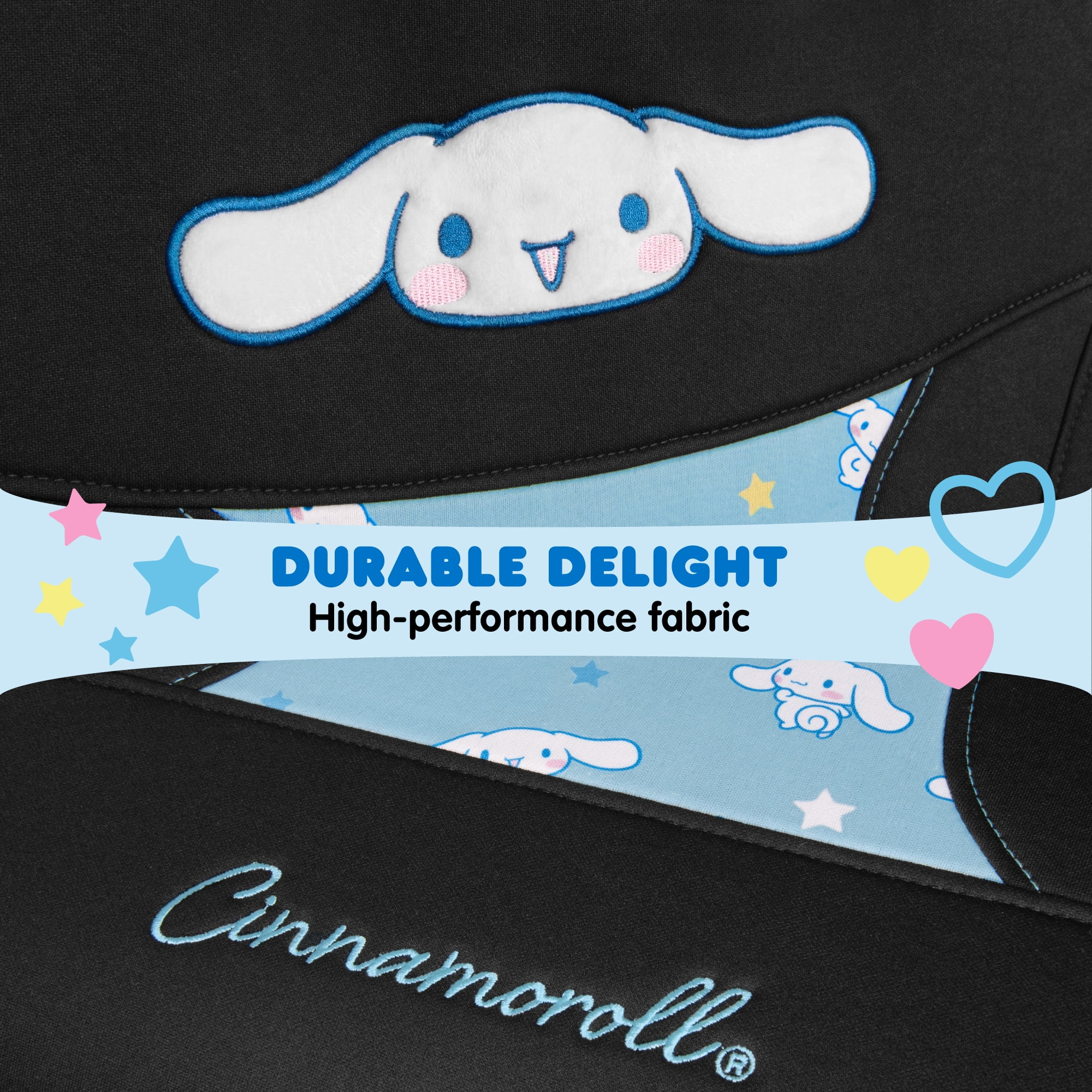 Hello Kitty Cinnamoroll Car Seat Covers - Adorable Light Blue Front Seat Covers with Cute Cinnamoroll Design, Durable and Comfortable Polyester, Car Accessories Hello Kitty Accessories 2pc