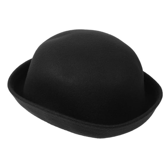Topbathy Black Felt Hat Women Bowler Wool 1Set