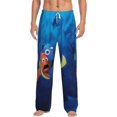 thumbnail image 1 of Pantalon de Pyjama Noir pour Hommes Imprimé Dessin Animé Anime, 1 of 8