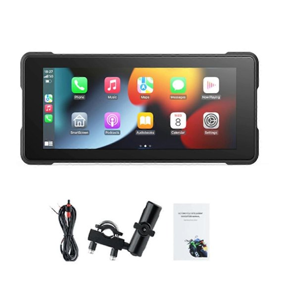 Motorcycle 6.86 Inch Bluetooth Portable Screen GPS Navigation IP68 Waterproof Wireless Carplay Android Auto MP5 Player