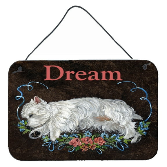 Carolines Treasures PPP3278DS812 Westie Dream Wall or Door Hanging Prints 8x12 multicolor