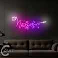thumbnail image 3 of C-CRAFT Nail Salon Neon Led Light Up 23 inch for Nail Artist Shop Open Wall Decor, 3 of 5