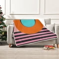 thumbnail image 7 of Yayeee Throw Blanket for Couch Soft Warm 60" x 80" Sofa Chair Bed Decoration, Orange Circle, 7 of 7