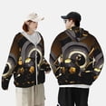 thumbnail image 4 of Fotbe Casino Cards Chaqueta con Protección Solar UPF 50+ para Hombre y Mujer, Camisa con Capucha y Bolsillos-Small, 4 of 7
