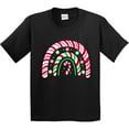 thumbnail image 3 of Inktastic Peppermint Rainbow with Candy Cane Youth T-Shirt, 3 of 5