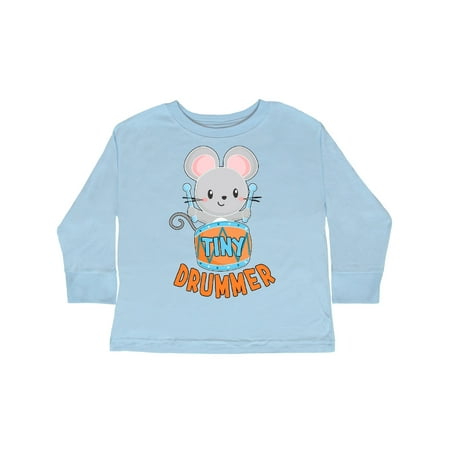 

Inktastic Tiny Drummer Cute Mouse with Orange Drum Gift Toddler Boy or Toddler Girl Long Sleeve T-Shirt