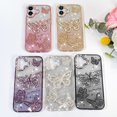 thumbnail image 6 of OOK for iPhone 16 Plus Case, Cute 3D Diamond Butterfly Pattern Luxury Slim Plating Bling Glitter Protective Phone Case with Screen Protector for Girls Women, Black, 6 of 6