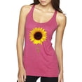 thumbnail image 1 of Sunflower Christian Faith Cross Inspirational/Christian Tri-Blend Racerback Tank Top, Vintage Pink, Large, 1 of 3