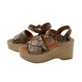 thumbnail image 3 of Universal Thread Morgan Espadrille Wedge Sandal Grey Snake Print US Women's 6W, 3 of 8