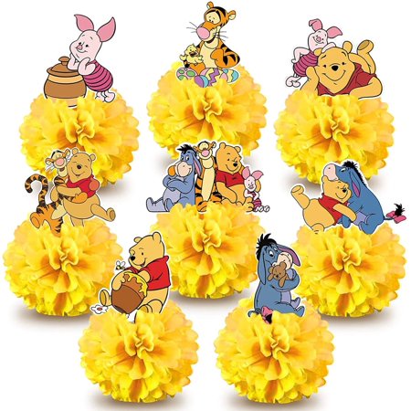 winnie pooh party theme decoration 7pc centerpieces decoration party babyshower, Pooh Party Honeycomb Centerpiece Table Decorations,Winnie Pooh Theme Birthday Party Supplies
