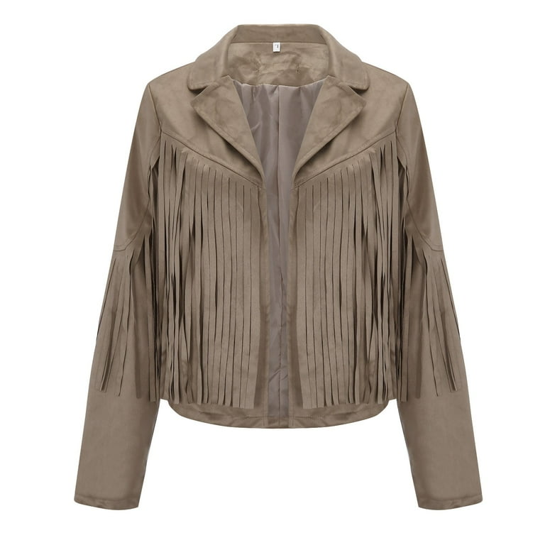 VEKDONE 2025 Clearance Womens Vintage Tassel Cropped Motor VEKDONE 2025 Clearance Womens Vintage Tassel Cropped Motor