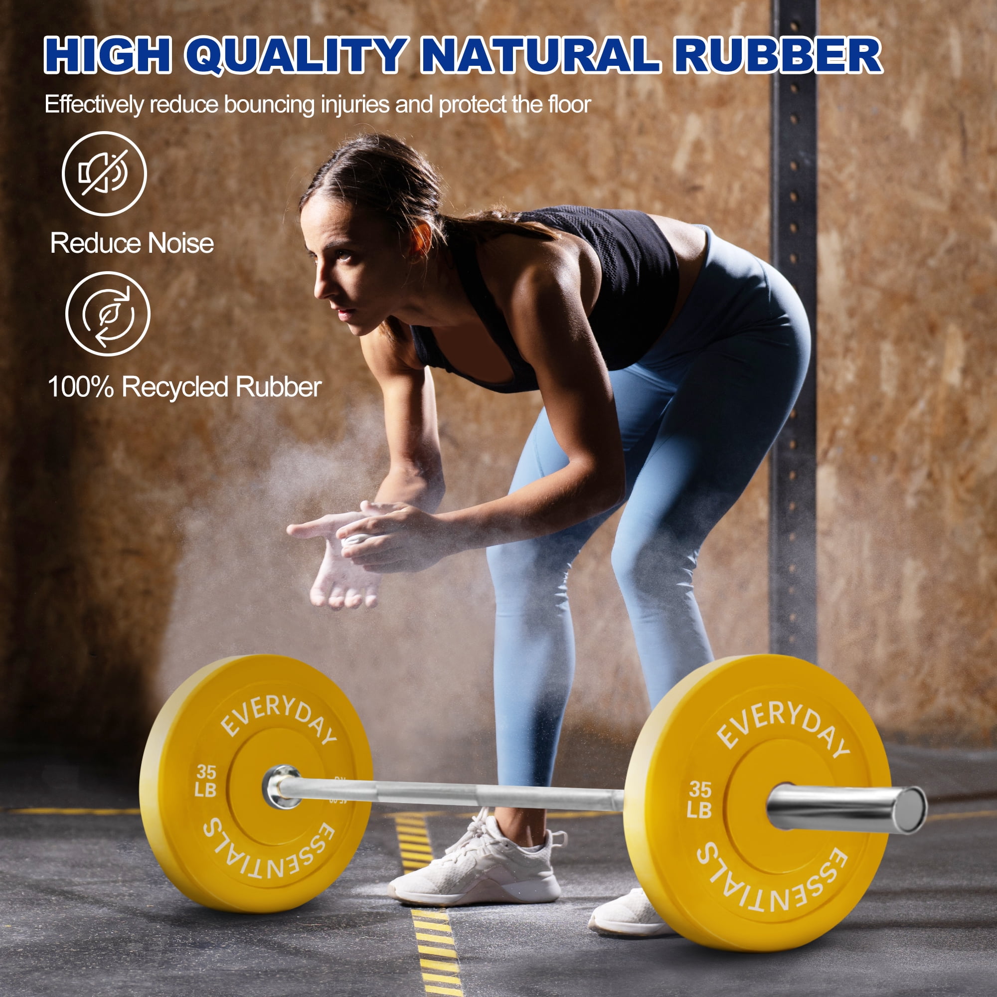 BalanceFrom Olympic Bumper Plate Weight Plate, 35 lbs Pair Color