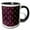 Black/White, variant on 3drose, Royal Image of Gold Sitting Lions on a Deep Purple Background, 11oz Two-tone Green Mug