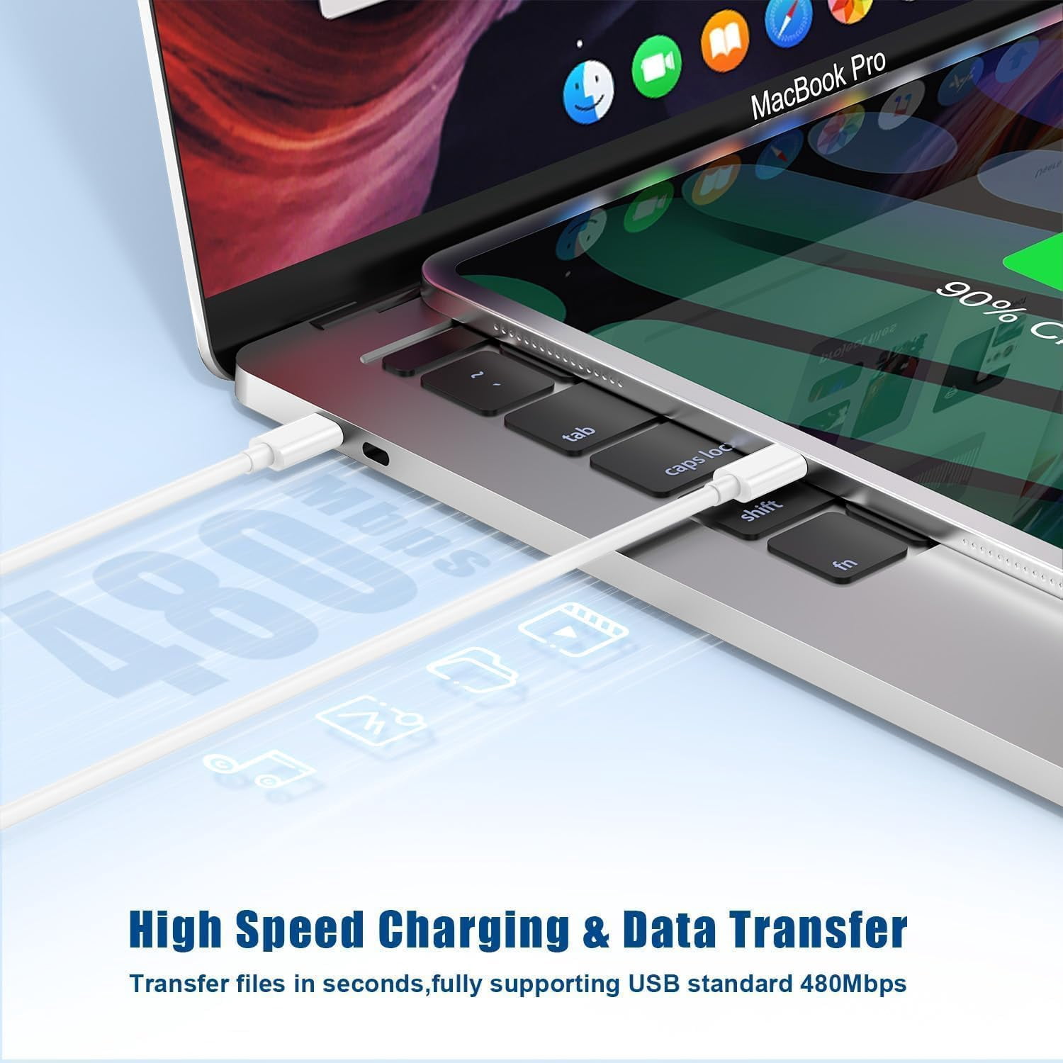 LujingZ Apple iPhone 17 16 15 Dual Port 45W USB-C PD Fast Charger Block with 6ft and 10ft Type C to C Cable Cord Mixed Length Compatible with iPhone Pro Max Pro Air Plus iPad Mini Wall Plug Cube Br