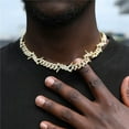 thumbnail image 3 of FEEL STYLE Male Zircon Rock Thorns Cuban Chain Necklace for Men Women 15MM 20", 3 of 5