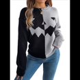 thumbnail image 2 of Suéteres de Halloween para Mujer, Divertidos Jerseys de Punto de Larga, Lindas Camisetas de Cuello Redondo con Fantasmas, Conjuntos de Otoño. Gris M, 2 of 10