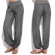 thumbnail image 2 of Gibobby pantalones jogger mujer Moda mujer botones sólidos algodón y lino pantalones sueltos casuales pantalones de pierna ancha (Gris, L), 2 of 5