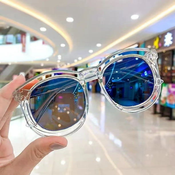 Children Sunglasses Polarized Children Sunglasses Resin Lightweight Cute UV  Blocking Glasses For Outdoor Use Transparent Blue 