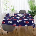 thumbnail image 5 of SKYSONIC 54"X54" Square Tablecloth with Christmas Red Navy Holiday Prints, Anti-Wrinkle and Smooth Table Cloth for Kitchen/Home Wedding Decoration, 5 of 7