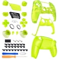 thumbnail image 3 of eXtremeRate Full Set Shell with Buttons Touchpad Cover,Clear Lime Green Custom Replacement Trim Shell Compatible with p s 5 BDM-030 BDM-040 BDM-052, 3 of 5