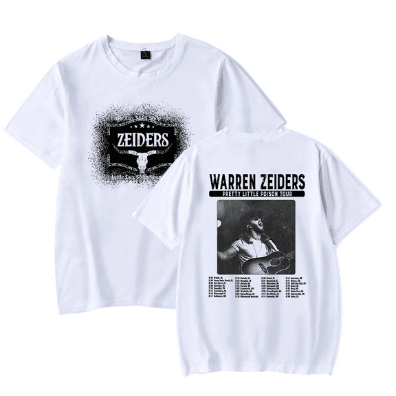 Warren Zeiders Merch 2024 Pretty Little Poison Tour T-shirt Short Sleeve Fashion Country Music Merch T Shirt Top Tee