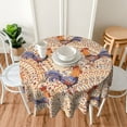 thumbnail image 6 of Beige Farmhouse Roosters Round Tablecloth Thicken Desk Cloth Washable Table Cover Table Cloth for Kitchen Daily Dinning Party Tabletop Decor 60 Inch, 6 of 6