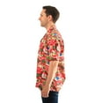 thumbnail image 3 of Made in Hawaii Men's Hawaiian Shirt Aloha Shirt in Santa in Hawaii Christmas In Hawaii in Red XL, 3 of 4
